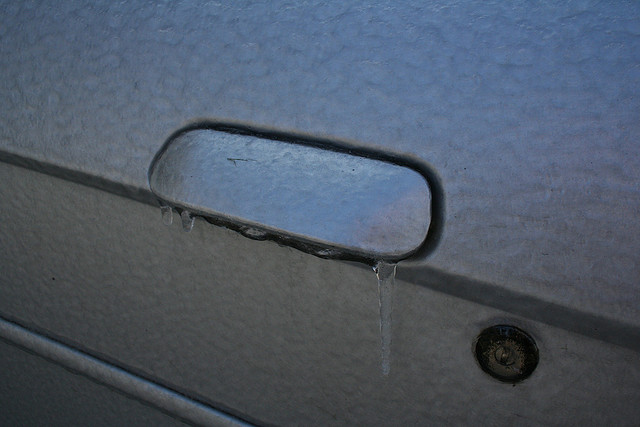 frozen car door handle