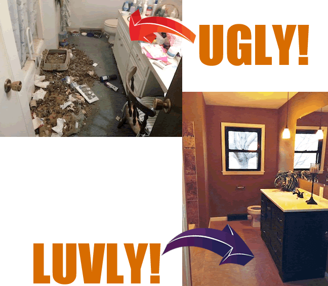 ugly to luvly bathroom
