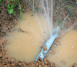 broken water pipe