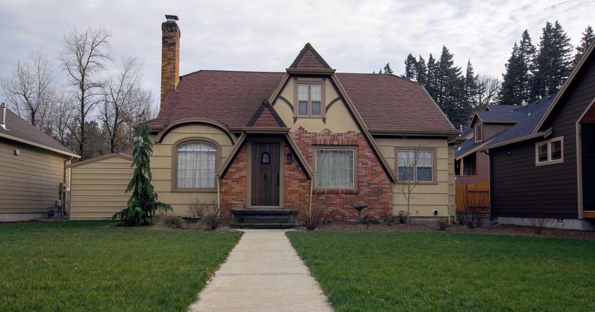 House with brick front