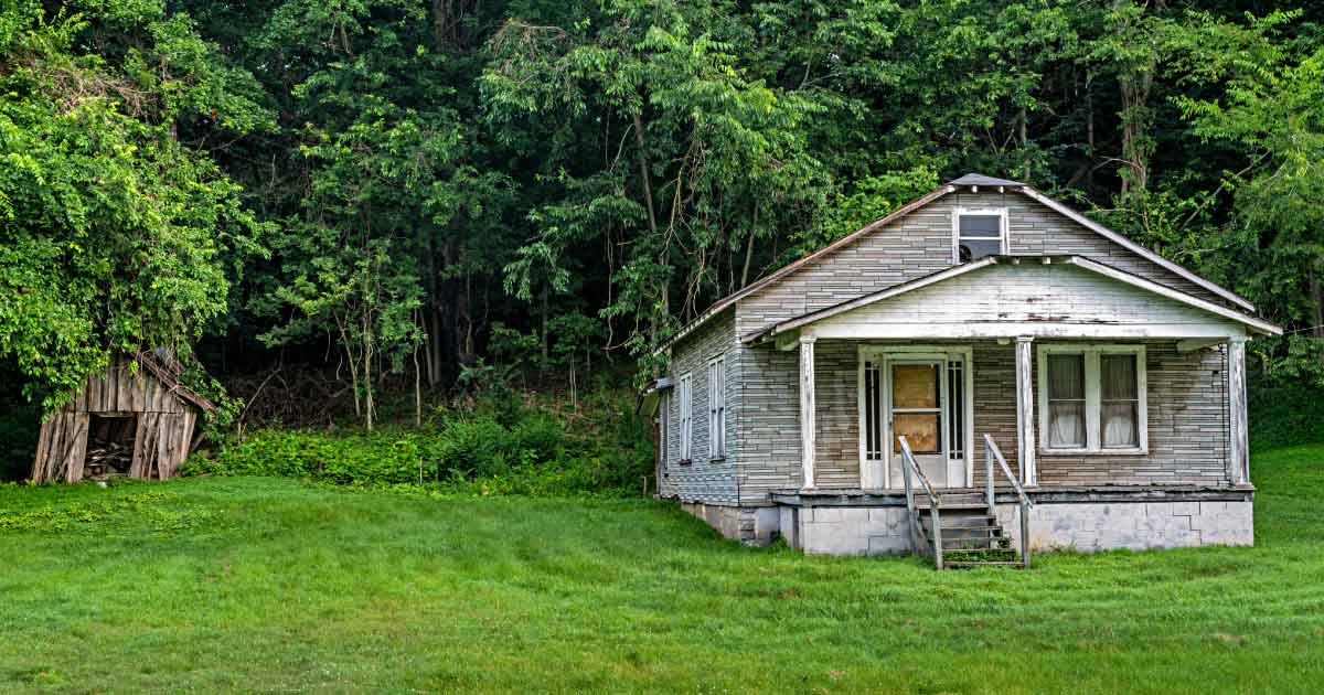 weather damaged home