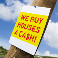 we buy houses for cash sign