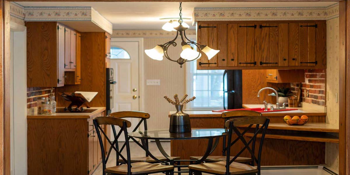 restored kitchen and dinning