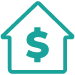 House with dollar sign