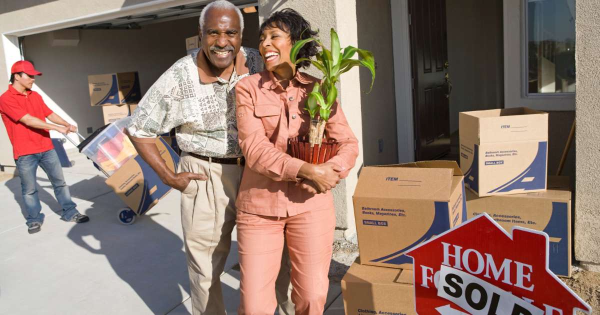 couple moving out after selling home