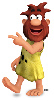Ug the caveman pointing to form